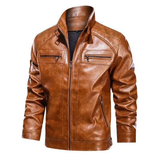 Vintage Brown Leather Jacket - cuireste